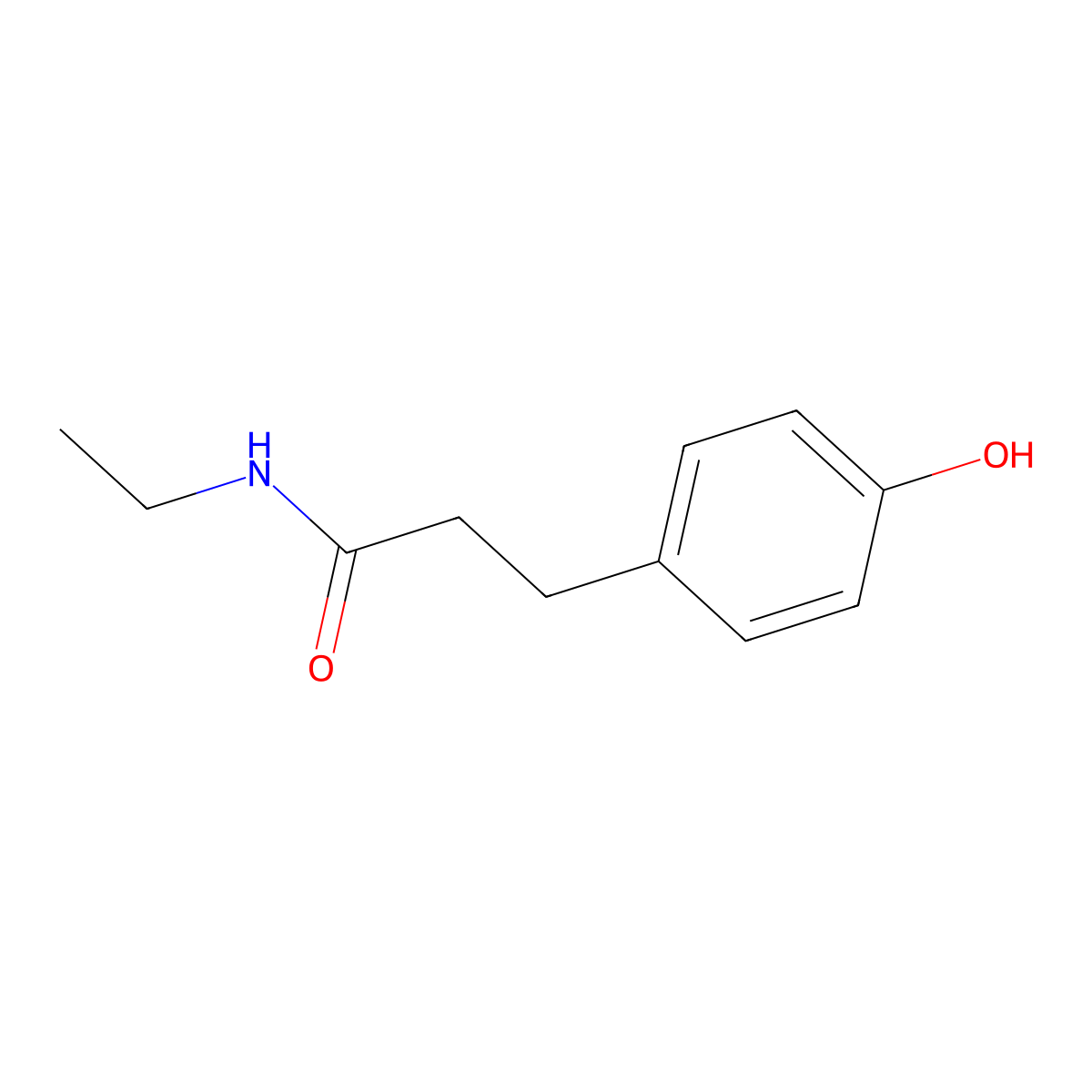 N-ethyl-3-(4-hydroxyphenyl)propanamide molecular structure, CAS 2225136-54-7