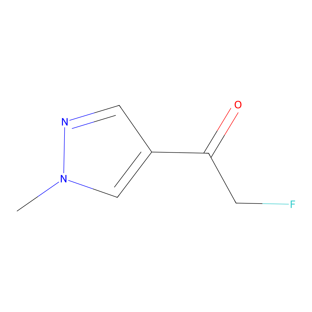 2-Fluoro-1-(1-methyl-1H-pyrazol-4-yl)ethan-1-one molecular structure, CAS 2225136-56-9