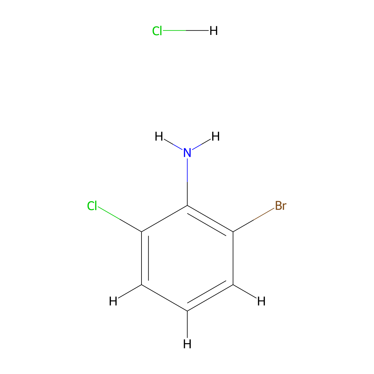 2-Bromo-6-chloroaniline hydrochloride molecular structure, CAS 2225136-71-8