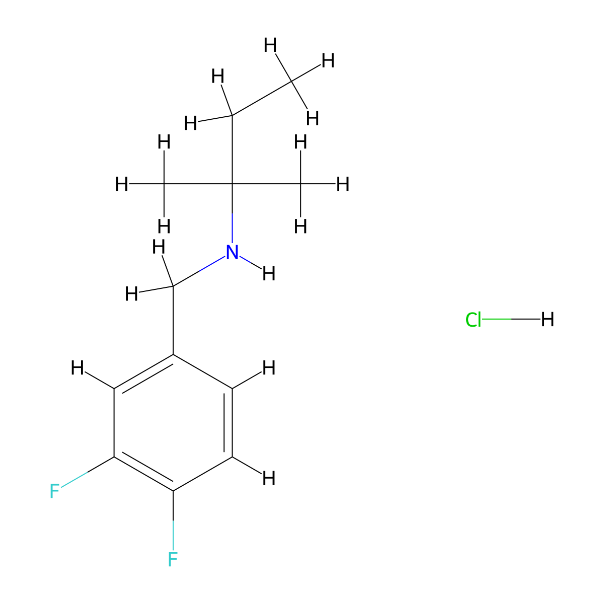 [(3,4-Difluorophenyl)methyl](2-methylbutan-2-yl)amine hydrochloride molecular structure, CAS 2225136-72-9