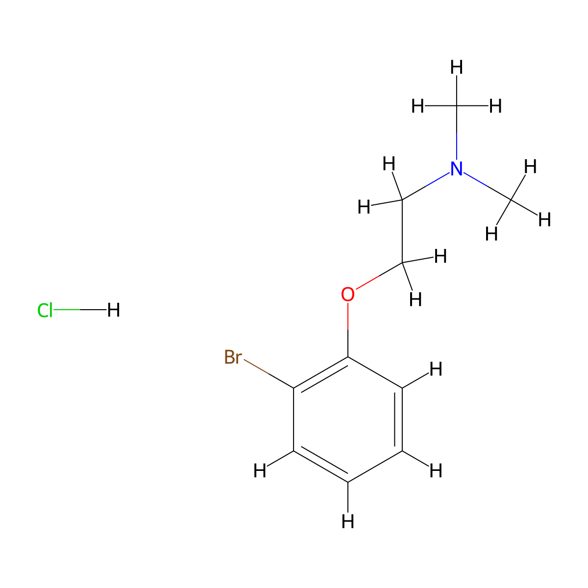 [2-(2-Bromophenoxy)ethyl]dimethylamine hydrochloride molecular structure, CAS 2225136-73-0