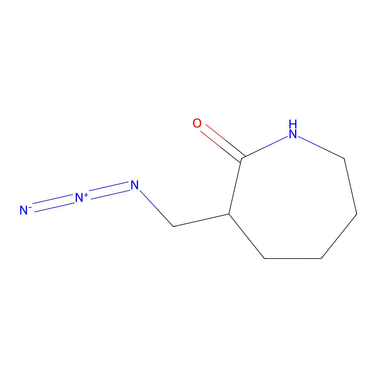 3-(Azidomethyl)azepan-2-one molecular structure, CAS 2225136-83-2
