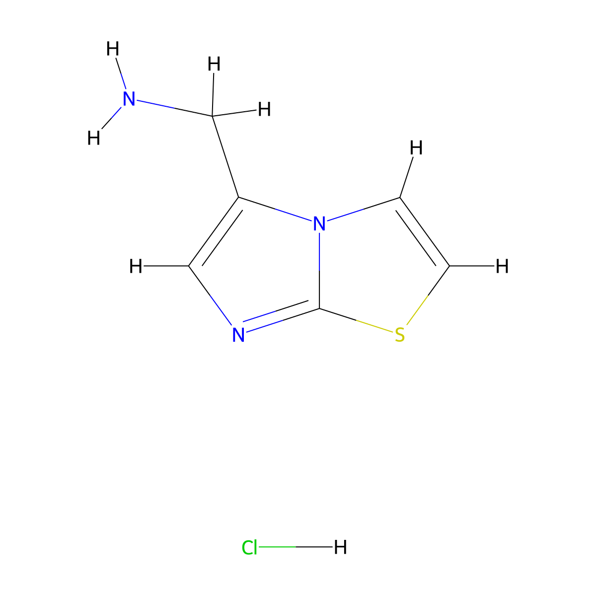 {Imidazo[2,1-b][1,3]thiazol-5-yl}methanamine hydrochloride molecular structure, CAS 2225136-88-7