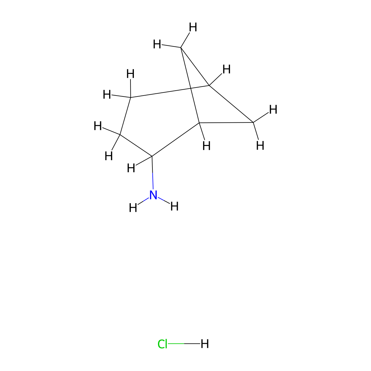 Bicyclo[3.1.1]heptan-2-amine hydrochloride molecular structure, CAS 2225137-02-8