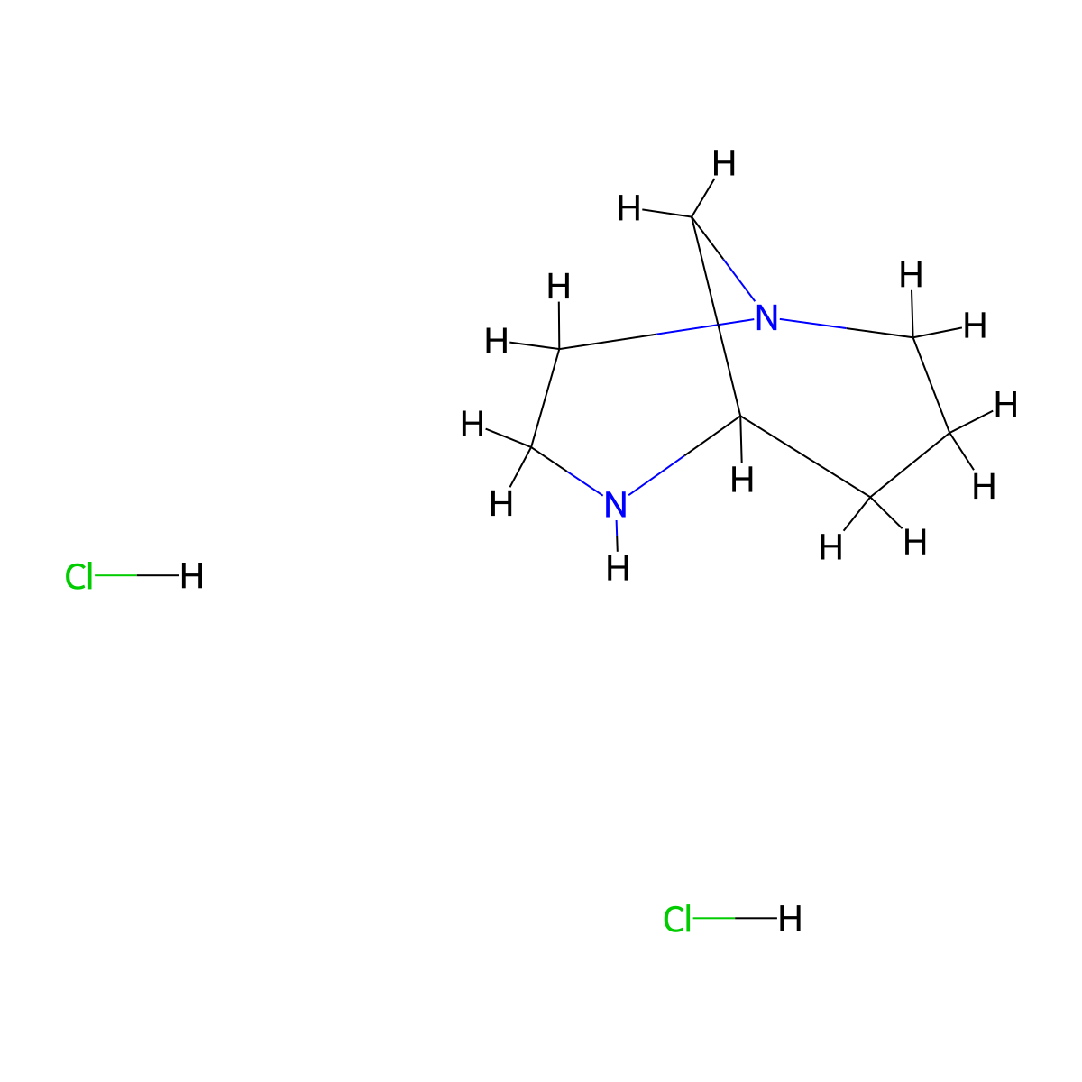 1,4-Diazabicyclo[3.3.1]nonane dihydrochloride molecular structure, CAS 2225137-04-0