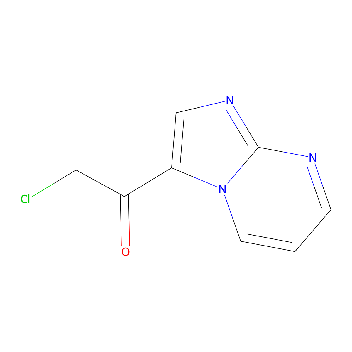 2-Chloro-1-{imidazo[1,2-a]pyrimidin-3-yl}ethan-1-one molecular structure, CAS 2225137-09-5