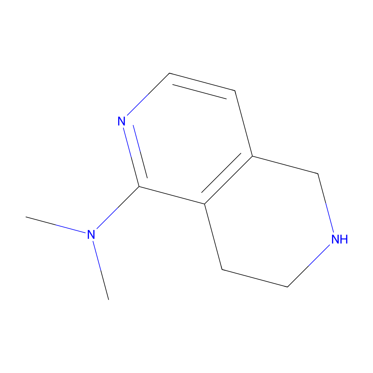N,N-dimethyl-5,6,7,8-tetrahydro-2,6-naphthyridin-1-amine molecular structure, CAS 2225137-26-6