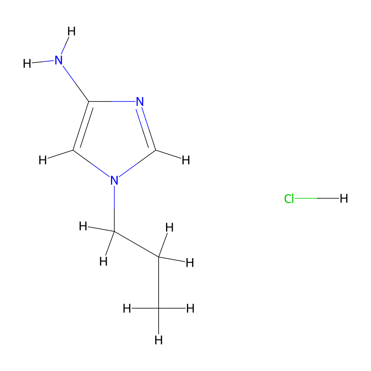 1-propyl-1H-imidazol-4-amine hydrochloride molecular structure, CAS 2225137-27-7