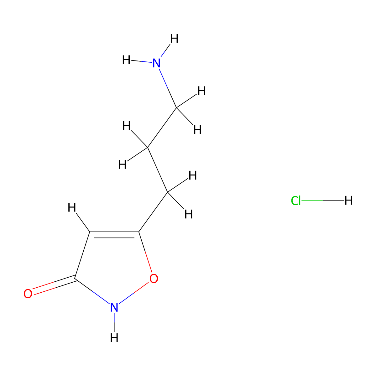 5-(3-Aminopropyl)-1,2-oxazol-3-ol hydrochloride molecular structure, CAS 2225141-24-0