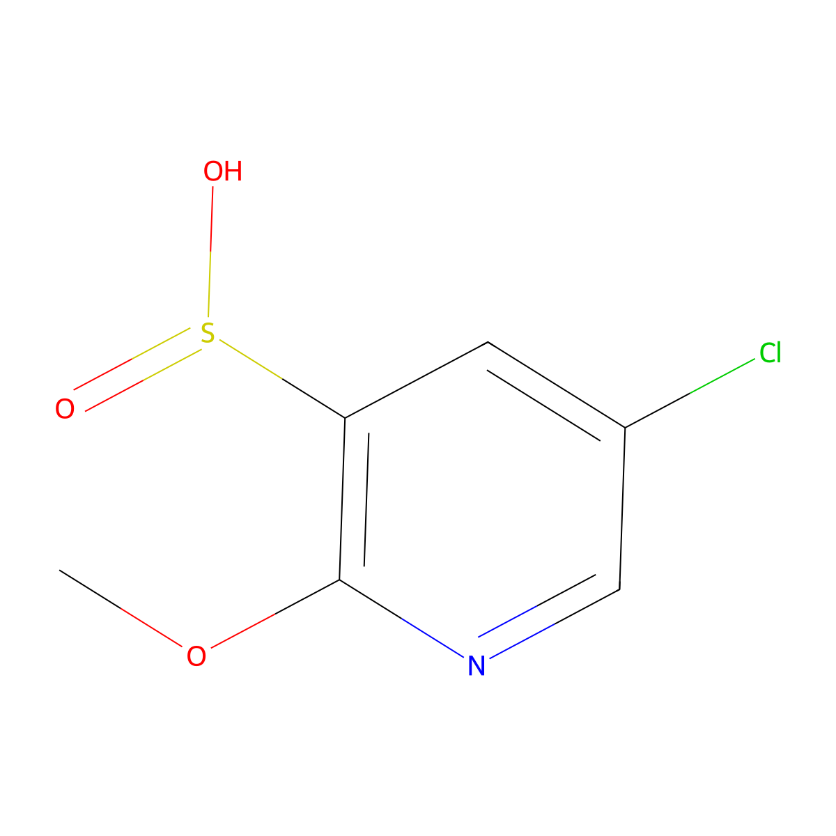 5-Chloro-2-methoxypyridine-3-sulfinic acid molecular structure, CAS 2225141-65-9