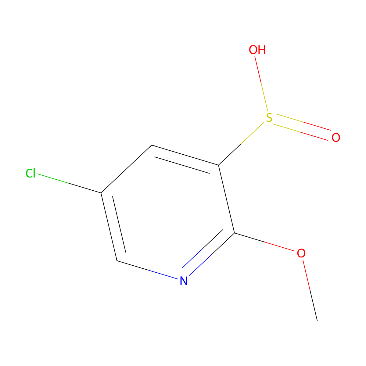 5-Chloro-2-methoxypyridine-3-sulfinic acid molecular structure, CAS 2225141-65-9