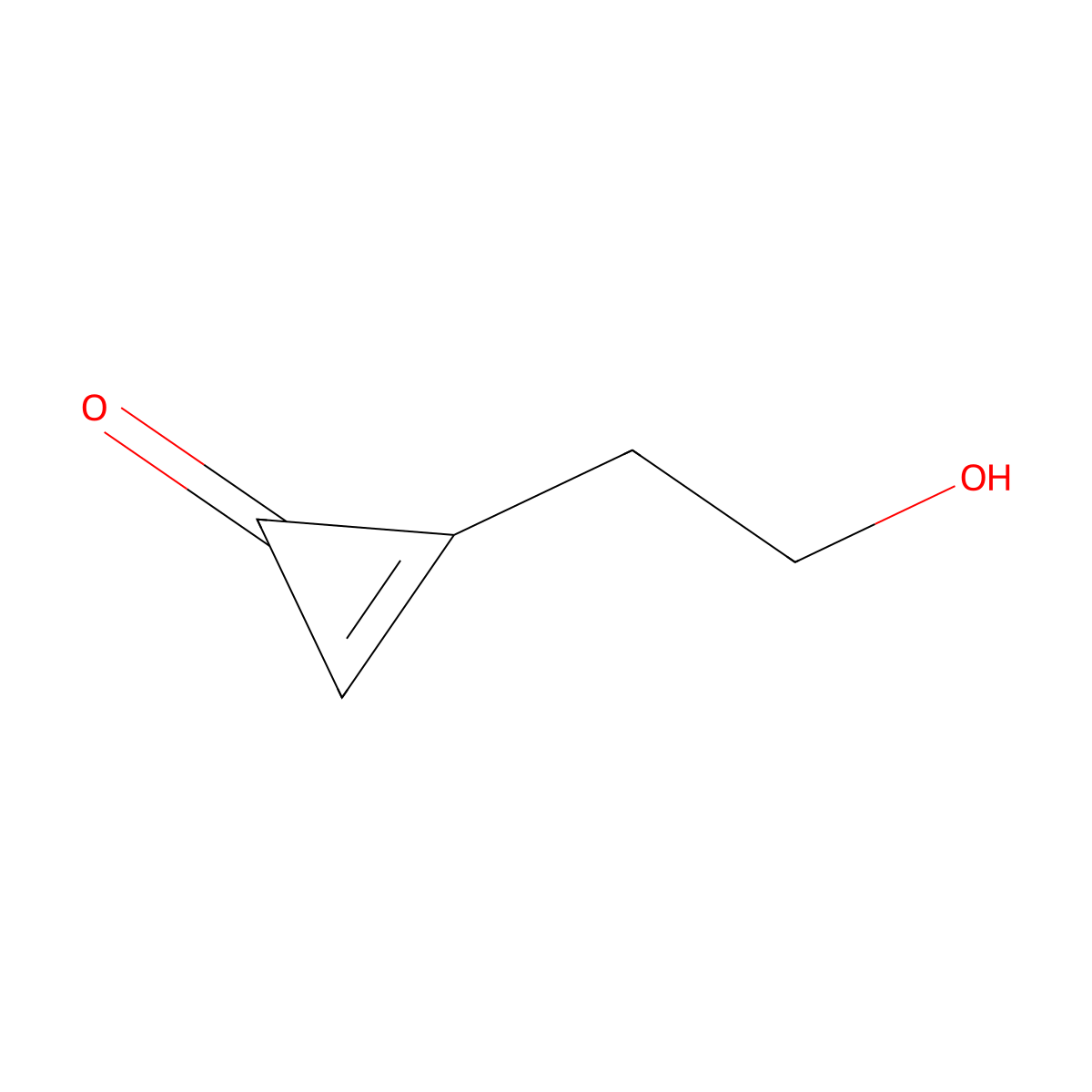 2-(2-Hydroxyethyl)cycloprop-2-en-1-one molecular structure, CAS 2225141-69-3