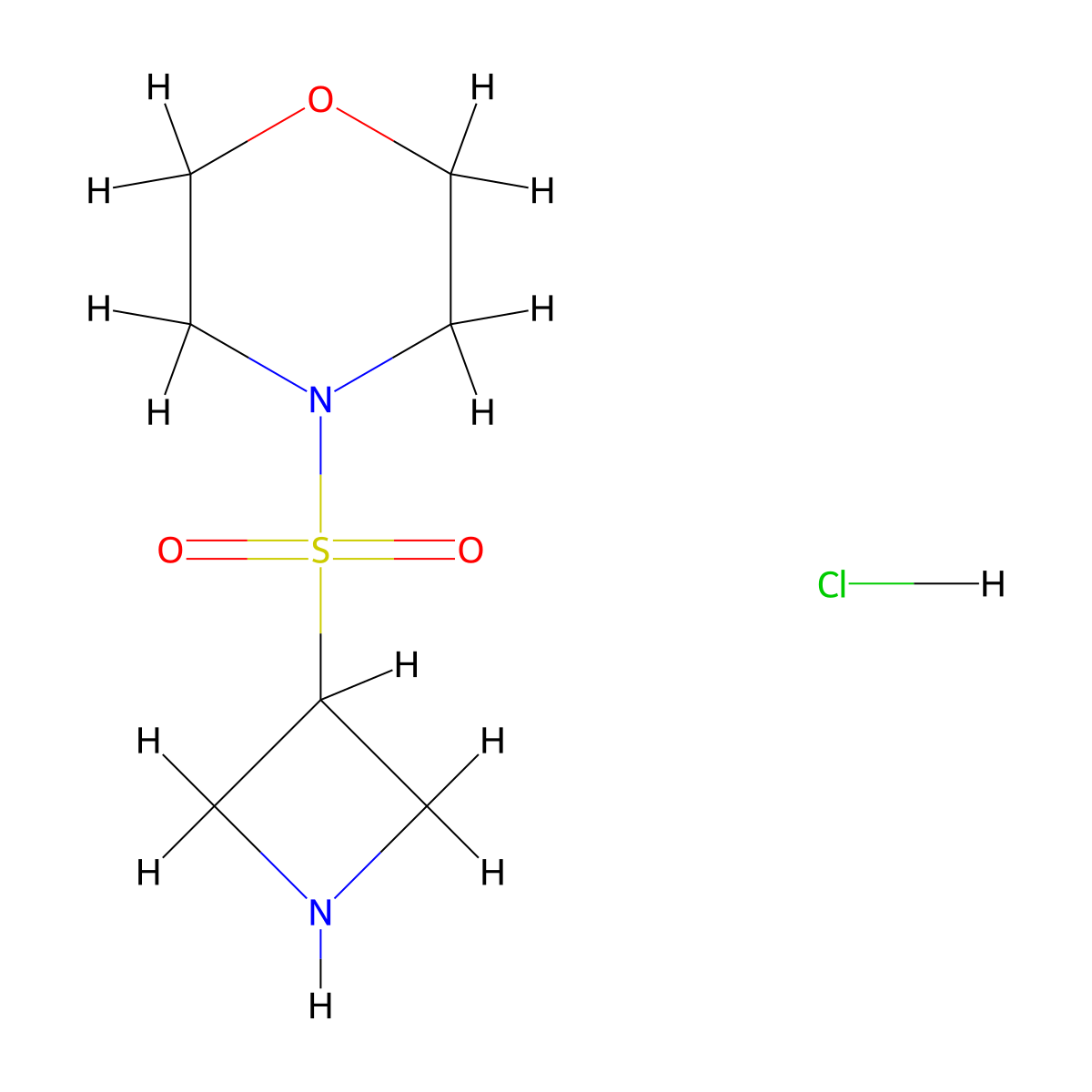 4-(Azetidine-3-sulfonyl)morpholine hydrochloride molecular structure, CAS 2225141-77-3