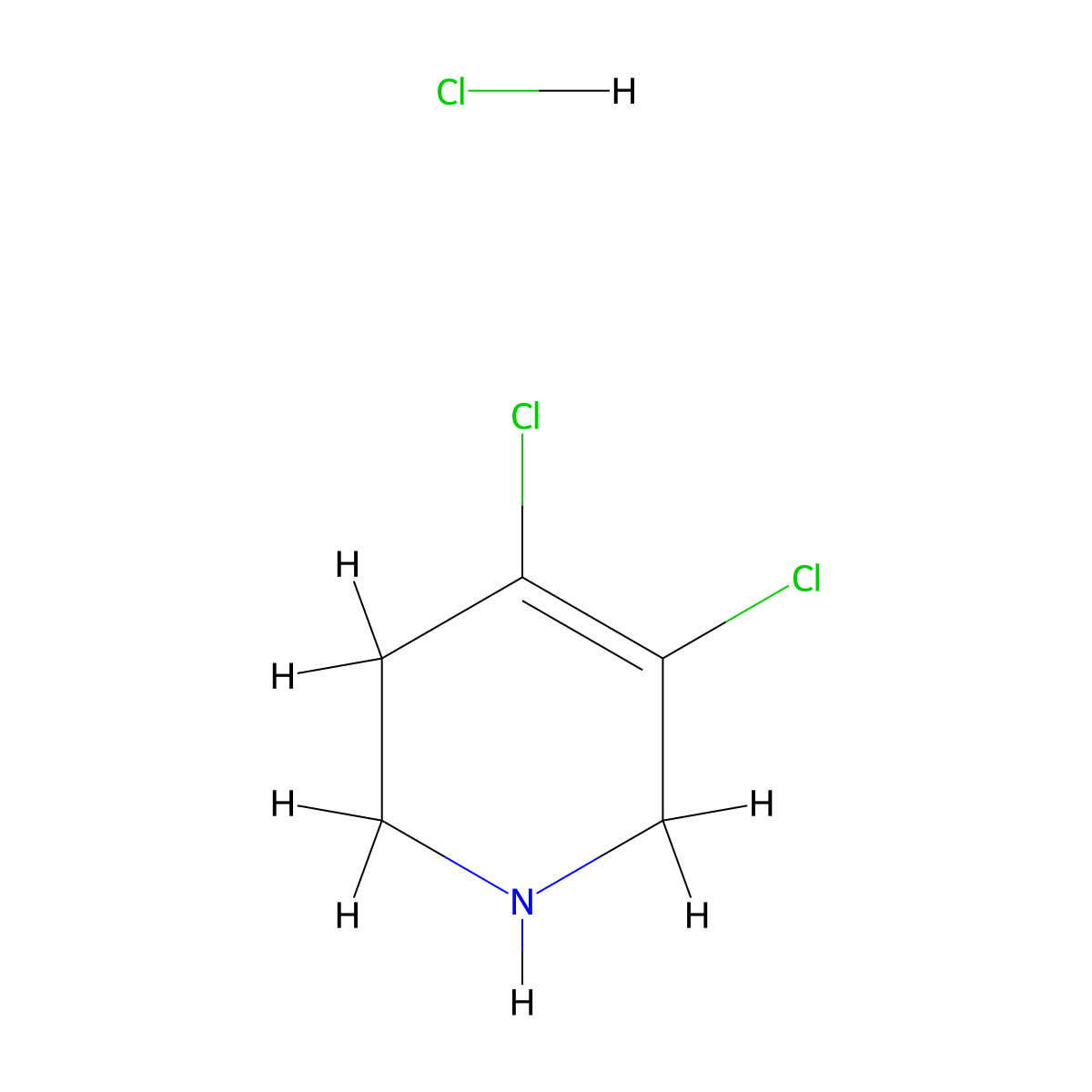 4,5-Dichloro-1,2,3,6-tetrahydropyridine hydrochloride molecular structure, CAS 2225141-85-3