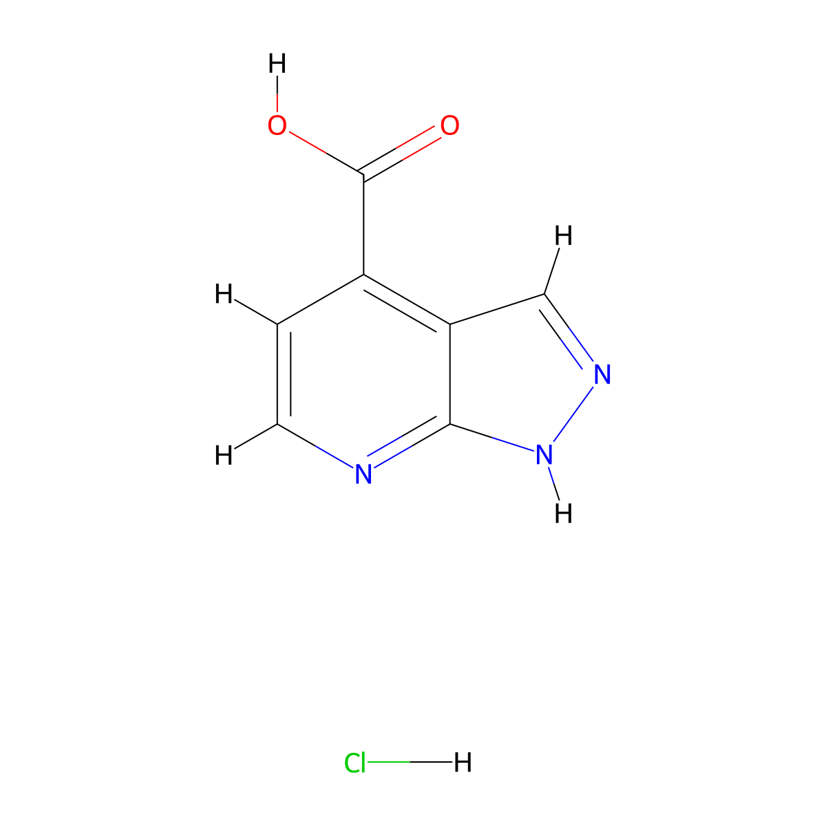 1H-Pyrazolo[3,4-b]pyridine-4-carboxylic acid hydrochloride molecular structure, CAS 2225141-86-4