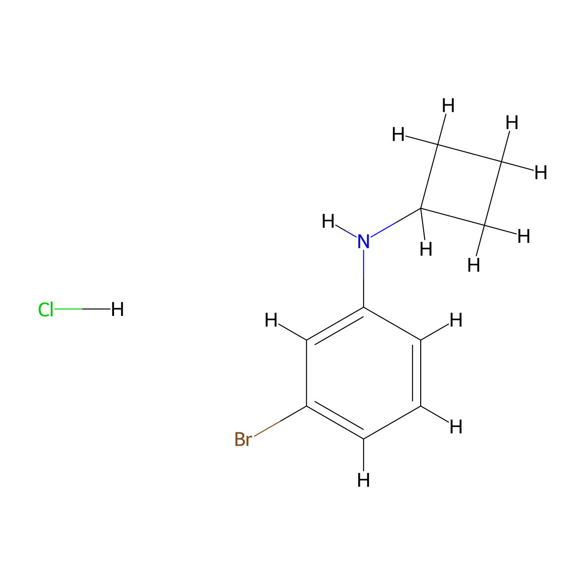 3-Bromo-N-cyclobutylaniline hydrochloride molecular structure, CAS 2225141-94-4
