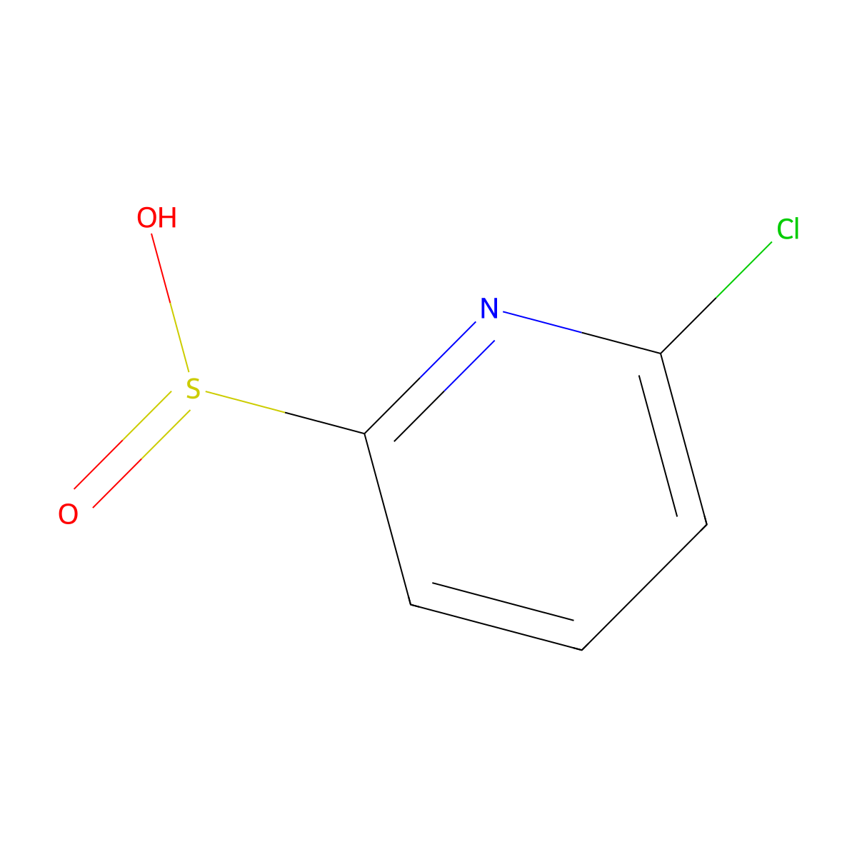 6-Chloropyridine-2-sulfinic acid molecular structure, CAS 2225142-14-1