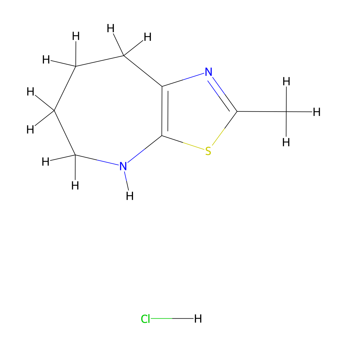 2-Methyl-4h,5h,6h,7h,8h-[1,3]thiazolo[5,4-b]azepine hydrochloride molecular structure, CAS 2225142-17-4