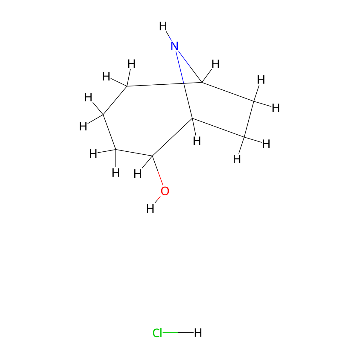 9-Azabicyclo[4.2.1]nonan-2-ol hydrochloride molecular structure, CAS 2225142-19-6
