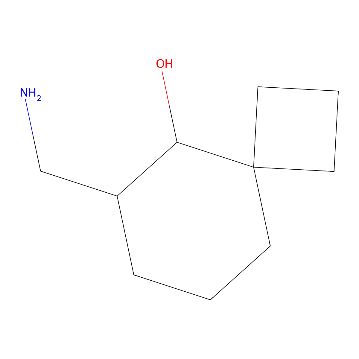 6-(Aminomethyl)spiro[3.5]nonan-5-ol molecular structure, CAS 2225142-20-9