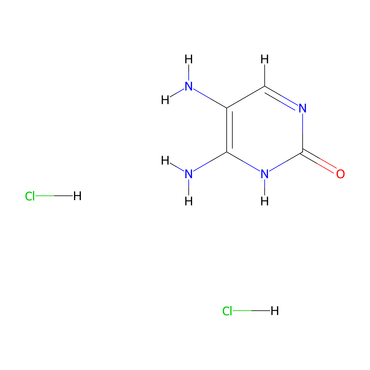 4,5-Diamino-1,2-dihydropyrimidin-2-one dihydrochloride molecular structure, CAS 2225142-23-2