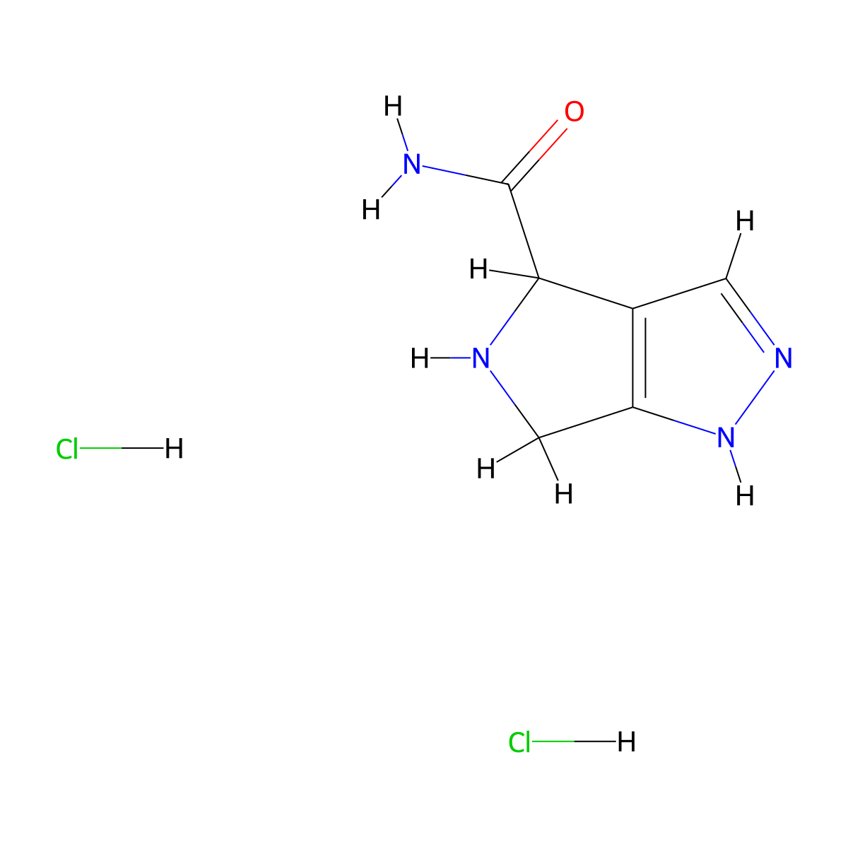 2H,4H,5H,6H-pyrrolo[3,4-c]pyrazole-4-carboxamide dihydrochloride molecular structure, CAS 2225142-27-6