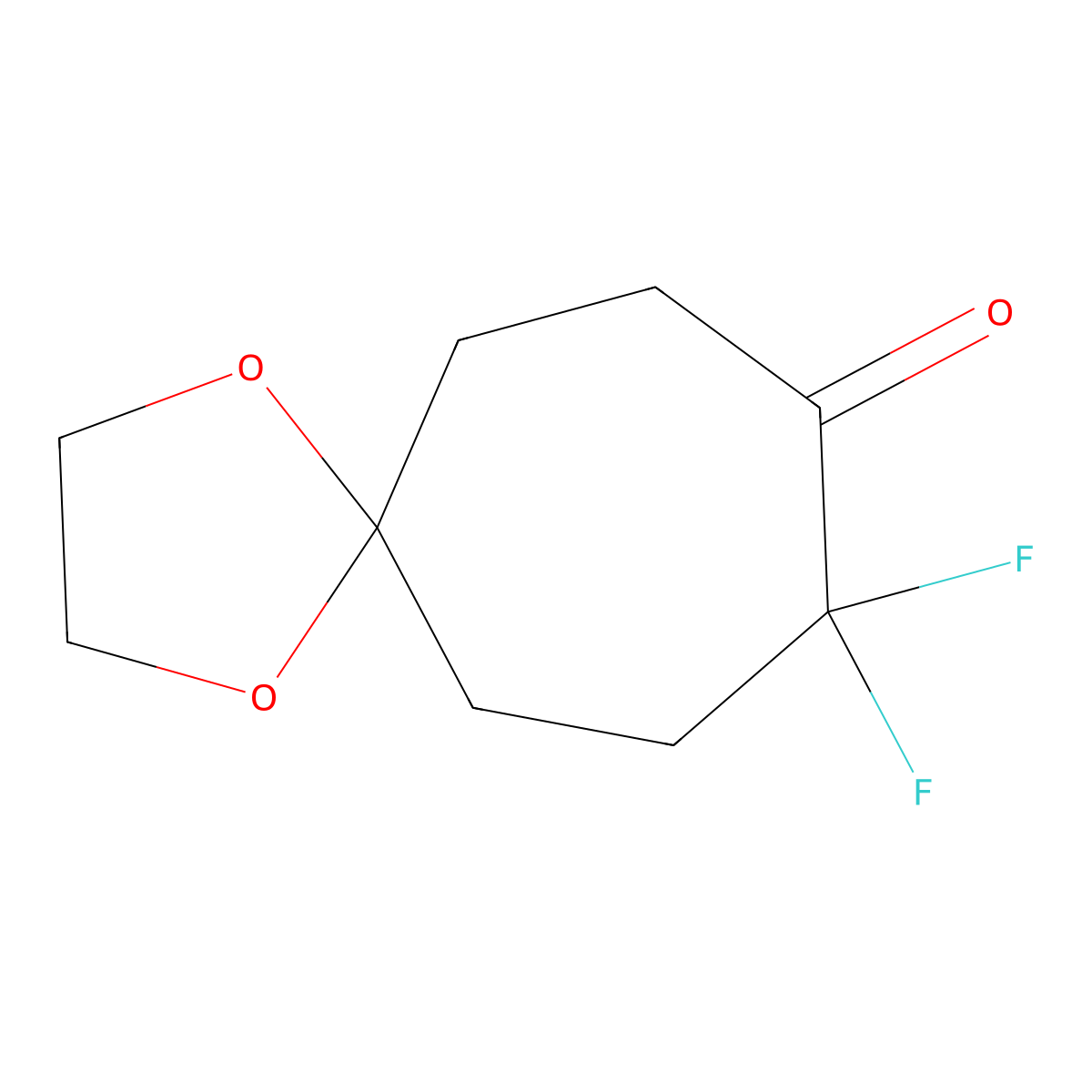 9,9-Difluoro-1,4-dioxaspiro[4.6]undecan-8-one molecular structure, CAS 2225142-43-6