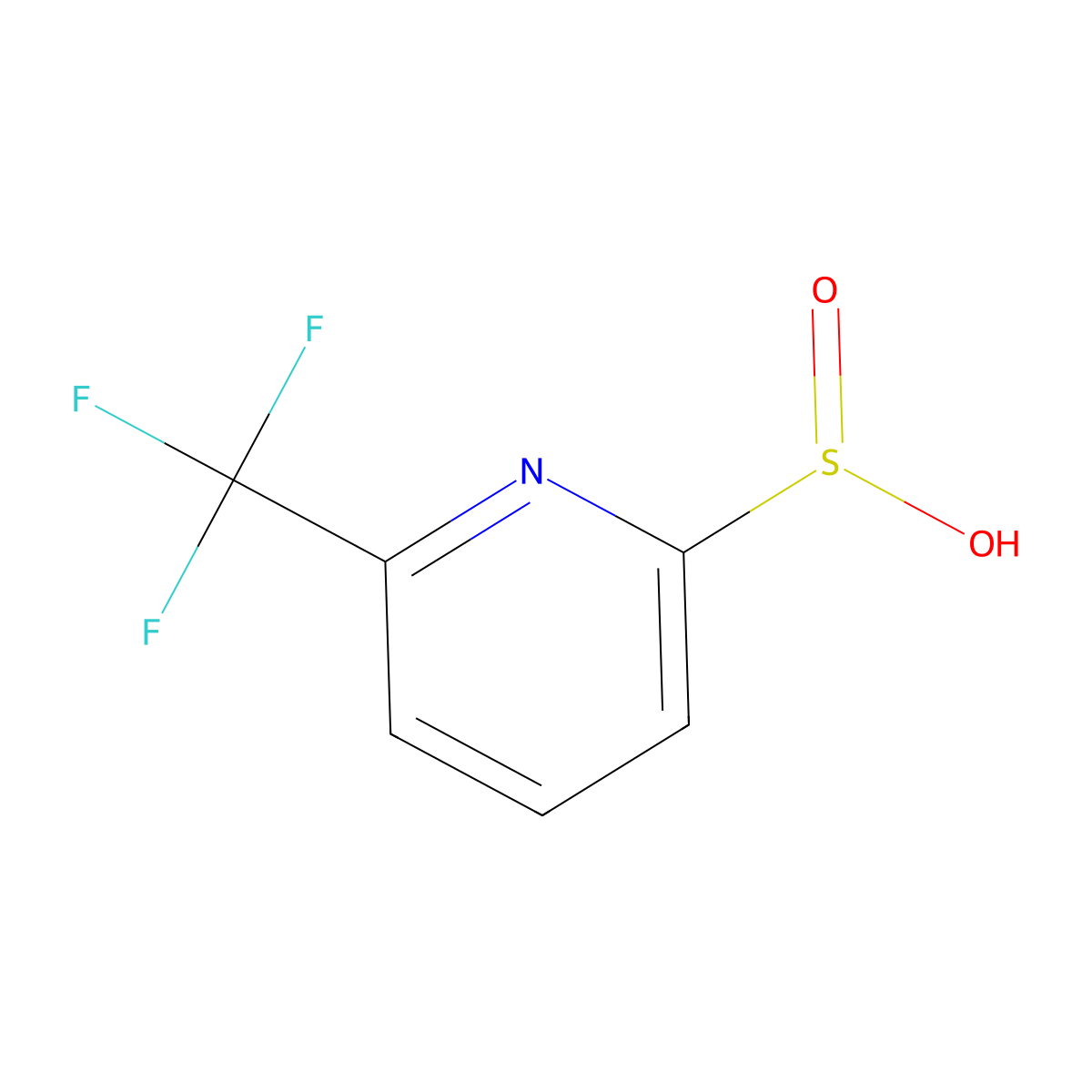 6-(Trifluoromethyl)pyridine-2-sulfinic acid molecular structure, CAS 2225142-50-5