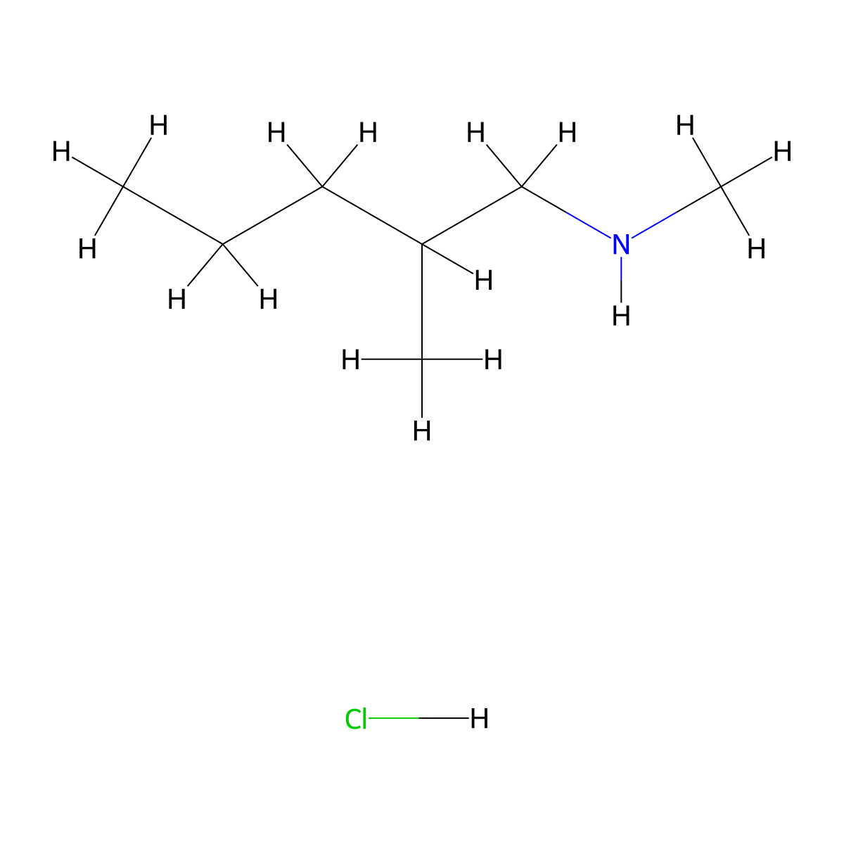 Methyl(2-methylpentyl)amine hydrochloride molecular structure, CAS 2225143-98-4