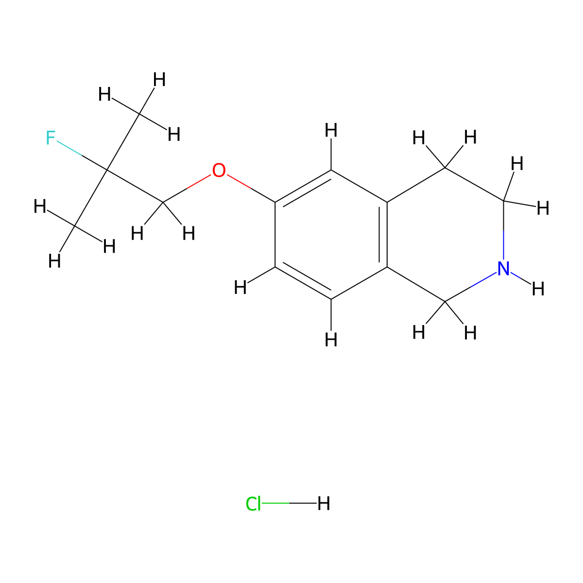 6-(2-Fluoro-2-methylpropoxy)-1,2,3,4-tetrahydroisoquinoline hydrochloride molecular structure, CAS 2225144-01-2