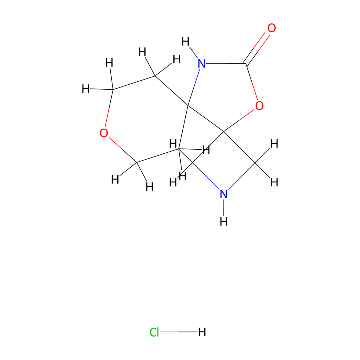 8,13-Dioxa-2,11-diazadispiro(3.0.5^(5).3^(4))tridecan-12-one hydrochloride molecular structure, CAS 2225144-03-4