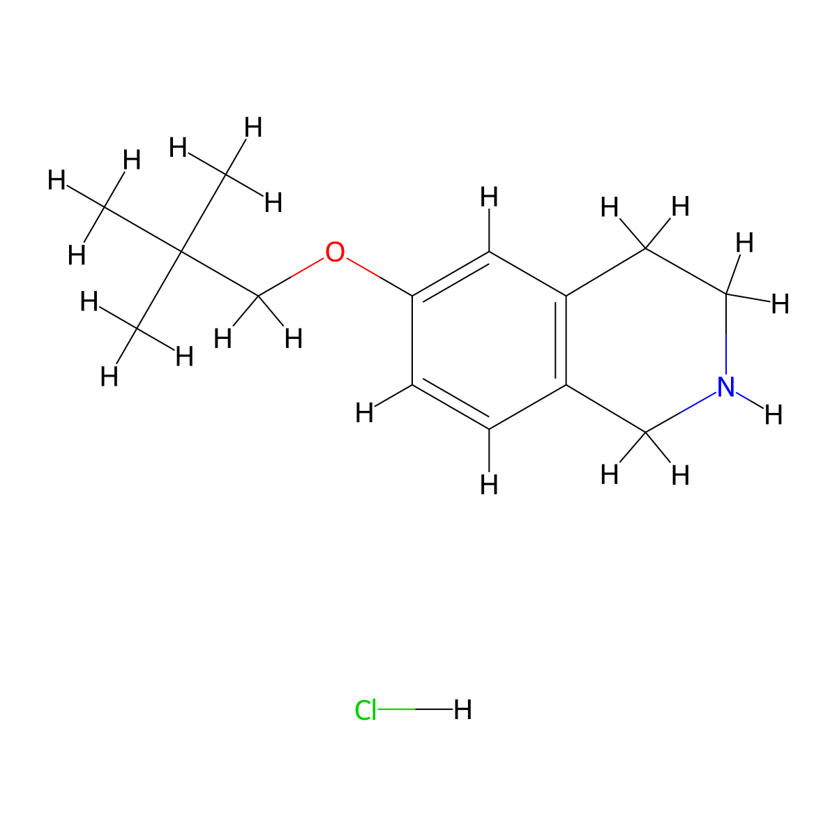 6-(2,2-Dimethylpropoxy)-1,2,3,4-tetrahydroisoquinoline hydrochloride molecular structure, CAS 2225144-08-9