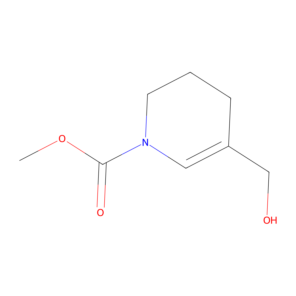 Methyl 5-(hydroxymethyl)-1,2,3,4-tetrahydropyridine-1-carboxylate molecular structure, CAS 2225144-17-0