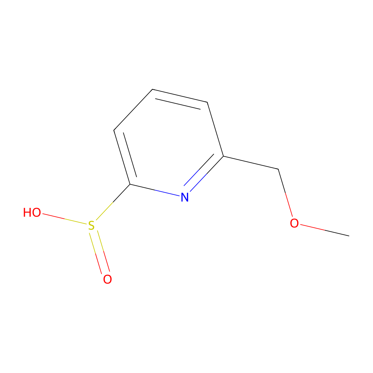 6-(Methoxymethyl)pyridine-2-sulfinic acid molecular structure, CAS 2225144-18-1