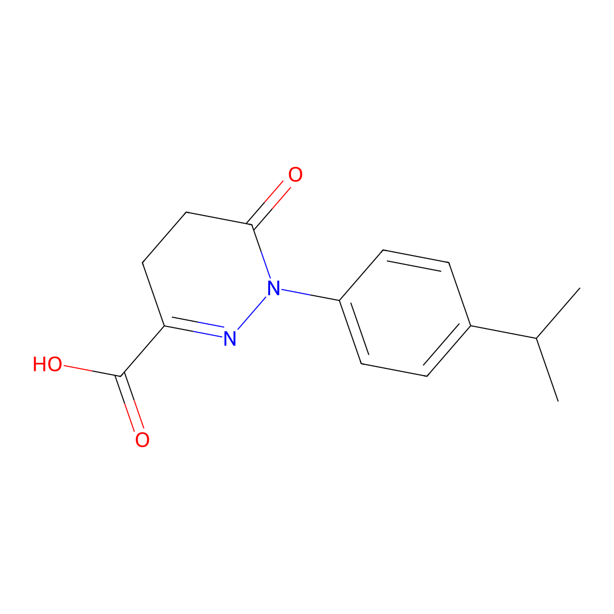 6-Oxo-1-[4-(propan-2-yl)phenyl]-1,4,5,6-tetrahydropyridazine-3-carboxylic acid molecular structure, CAS 2225144-20-5