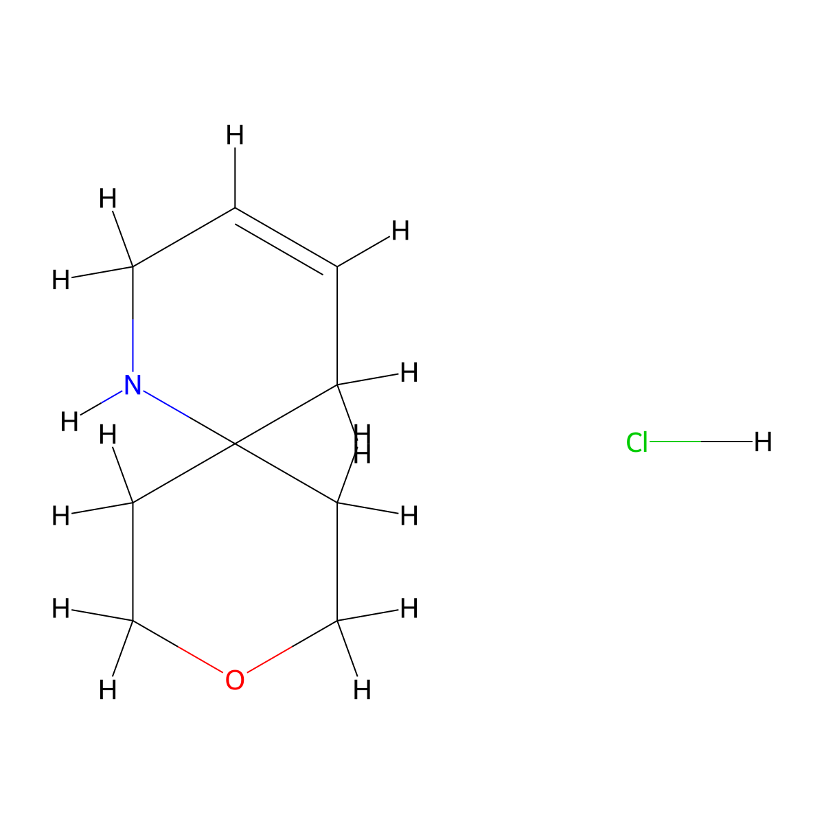9-Oxa-1-azaspiro[5.5]undec-3-ene hydrochloride molecular structure, CAS 2225144-28-3