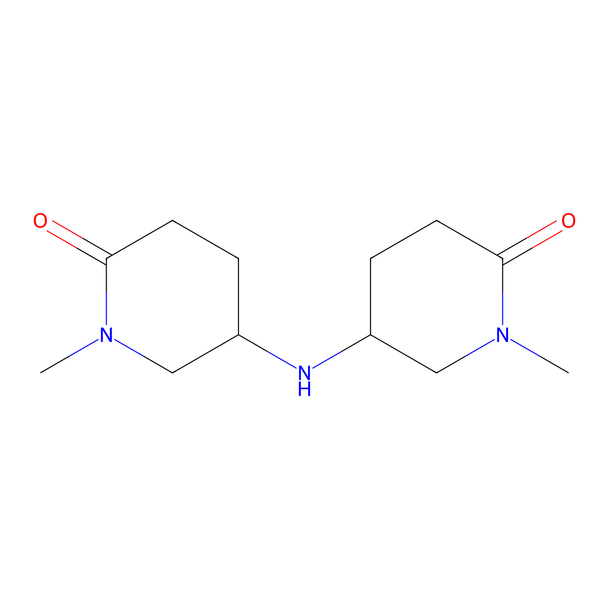 1-Methyl-5-[(1-methyl-6-oxopiperidin-3-yl)amino]piperidin-2-one molecular structure, CAS 2225144-54-5