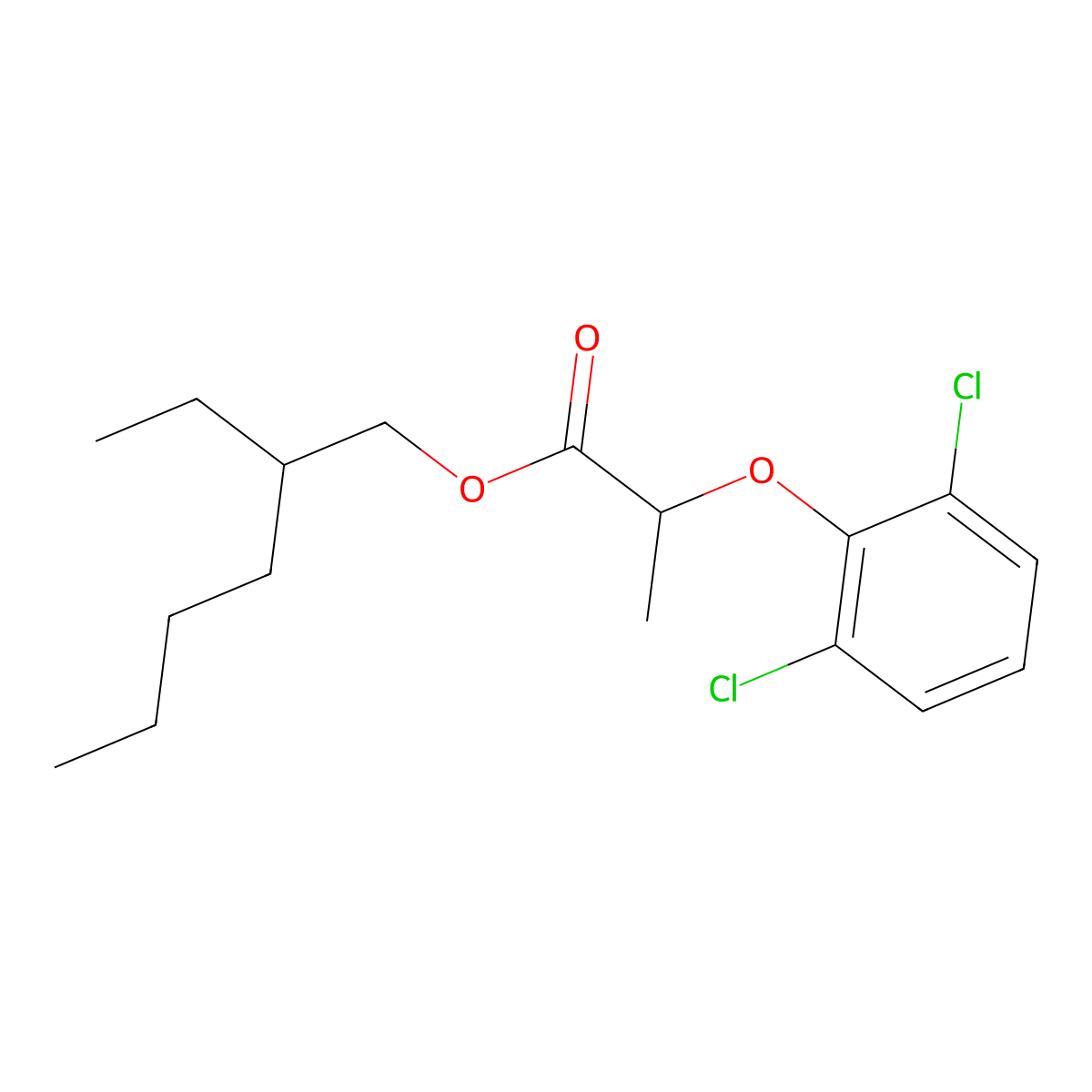 2-Ethylhexyl 2-(2,6-dichlorophenoxy)propanoate molecular structure, CAS 2225144-74-9