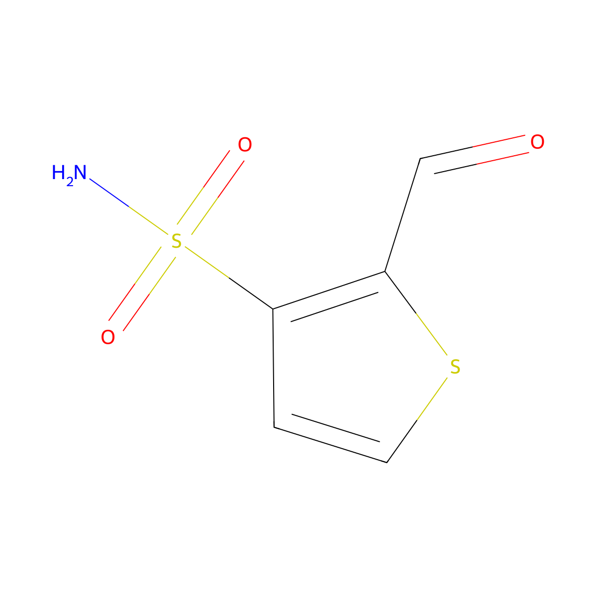 2-Formylthiophene-3-sulfonamide molecular structure, CAS 2225144-96-5