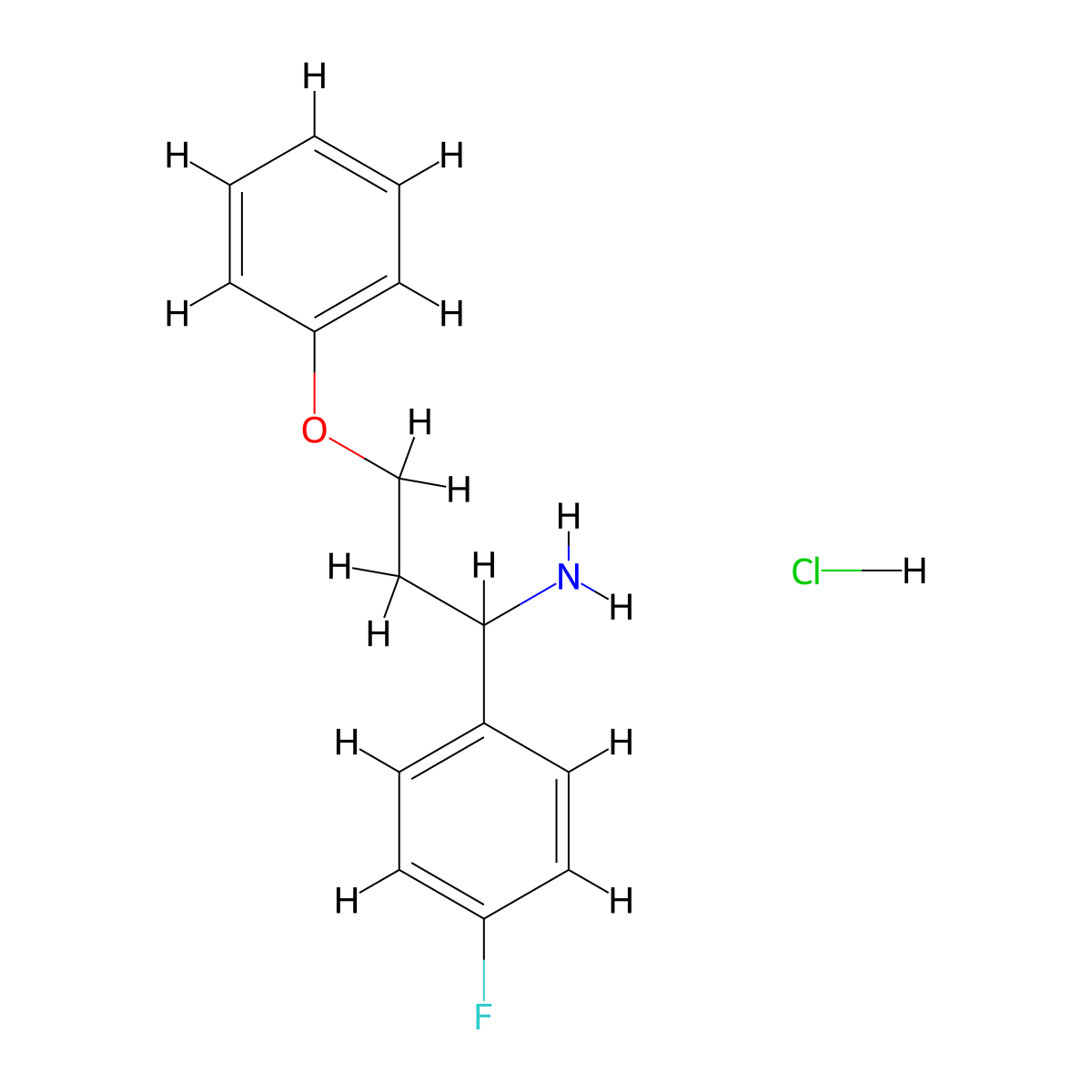 1-(4-Fluorophenyl)-3-phenoxypropan-1-amine hydrochloride molecular structure, CAS 2225145-04-8