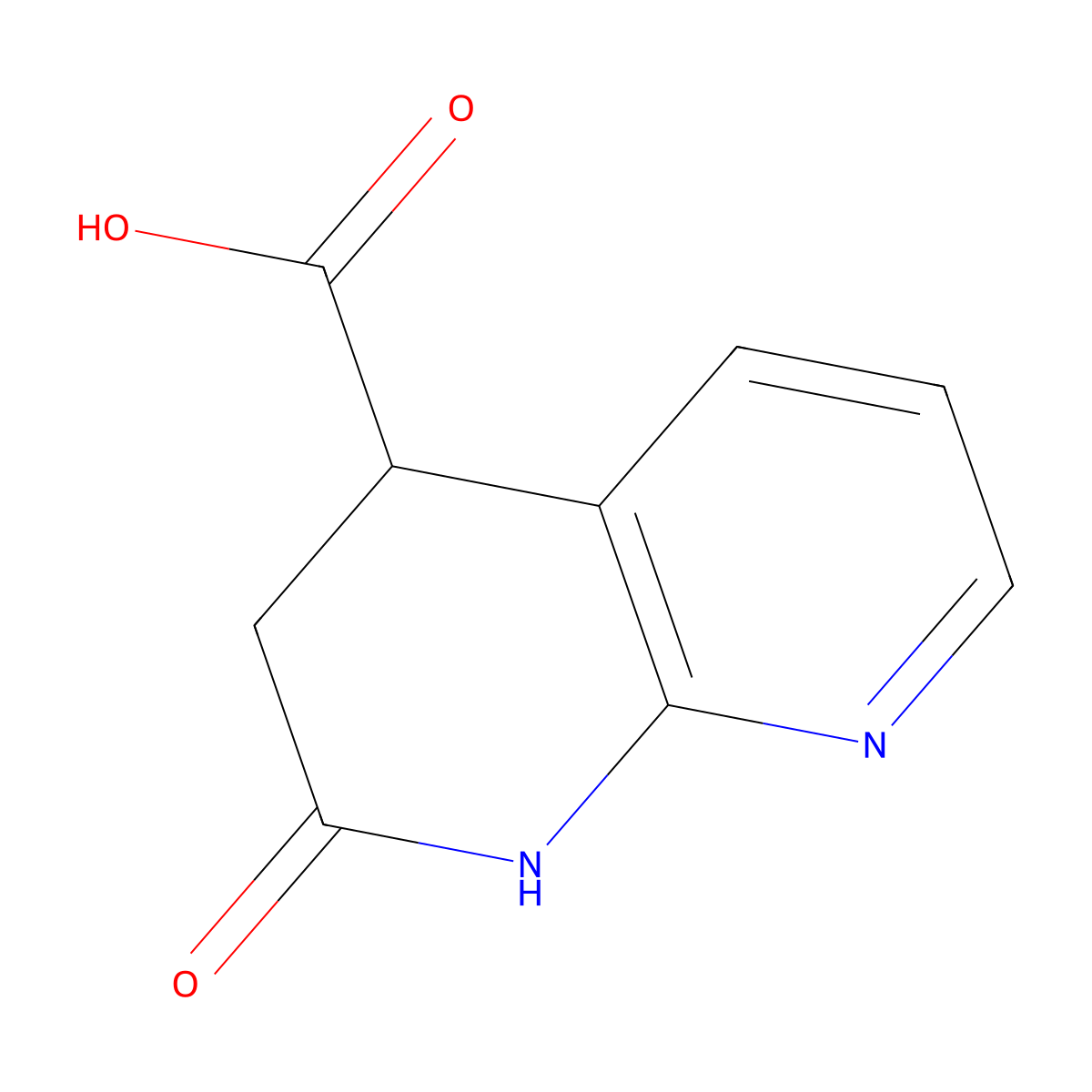 2-Oxo-1,2,3,4-tetrahydro-1,8-naphthyridine-4-carboxylic acid molecular structure, CAS 2225146-13-2