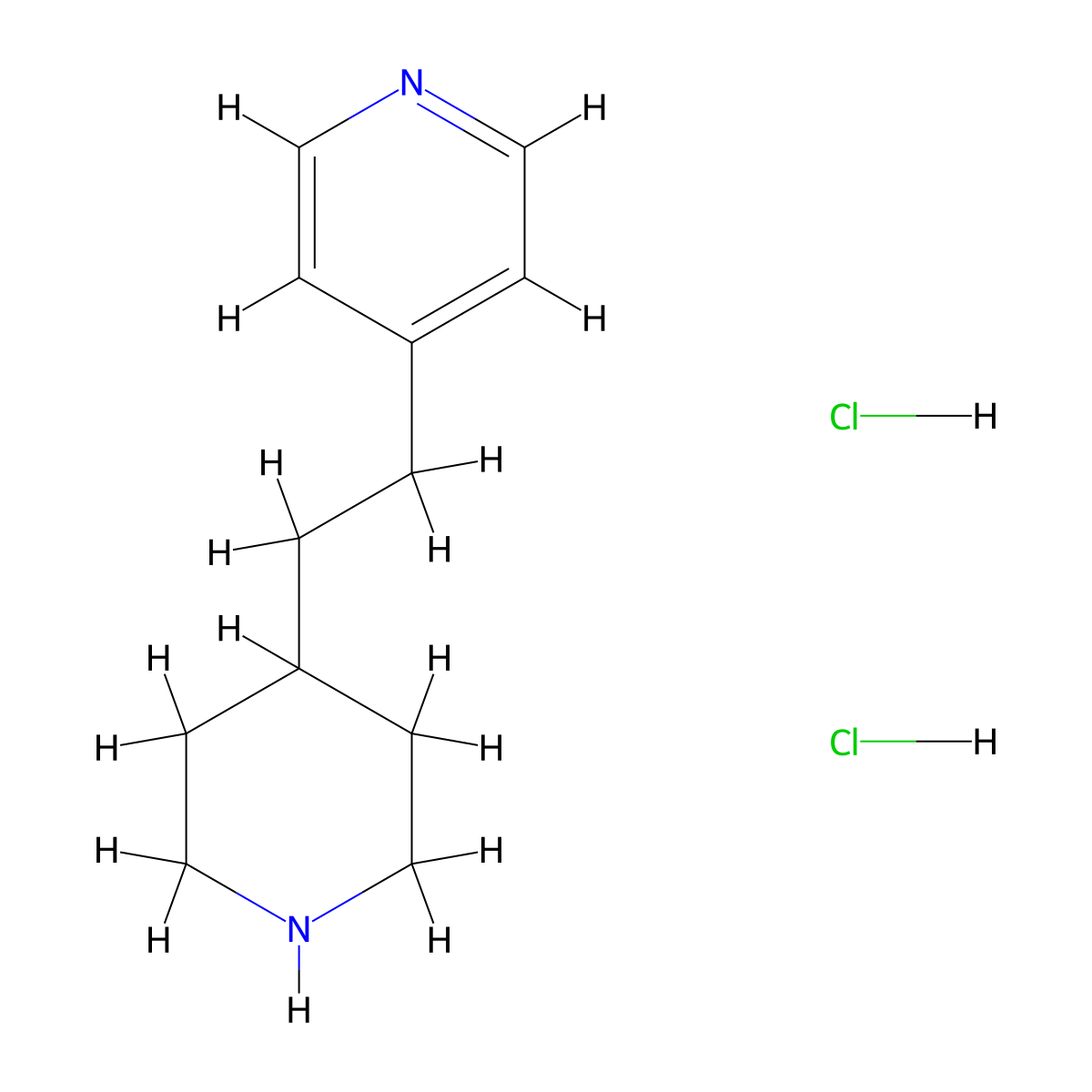 4-[2-(Piperidin-4-yl)ethyl]pyridine dihydrochloride molecular structure, CAS 2225146-14-3