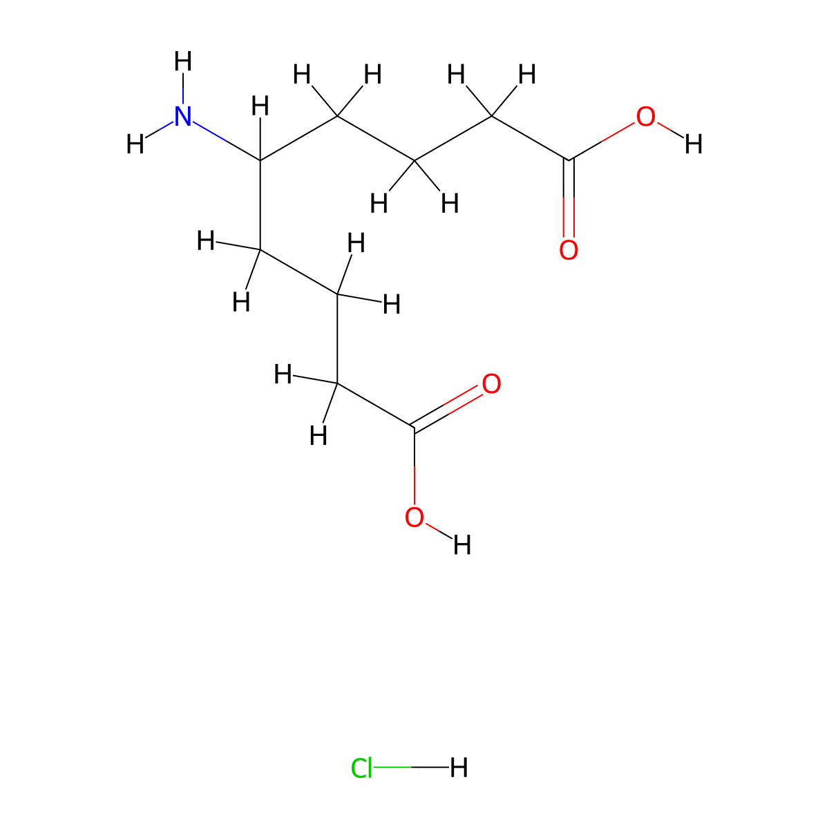 5-Aminononanedioic acid hydrochloride molecular structure, CAS 2225146-30-3