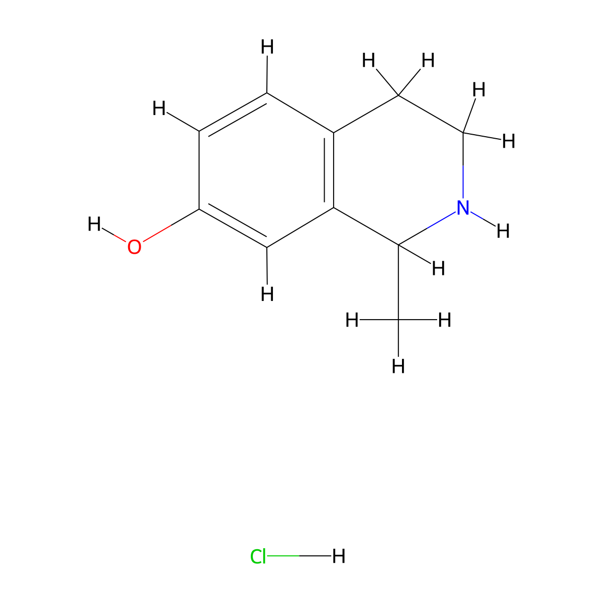 1-Methyl-1,2,3,4-tetrahydroisoquinolin-7-ol hydrochloride molecular structure, CAS 2225146-38-1