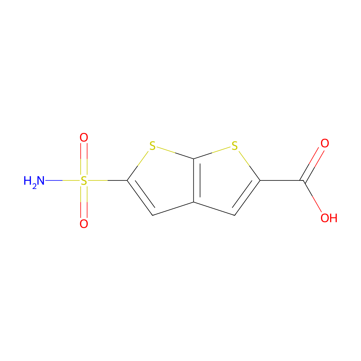 5-Sulfamoylthieno[2,3-b]thiophene-2-carboxylic acid molecular structure, CAS 2225146-46-1