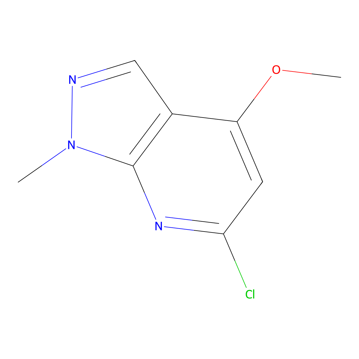 6-Chloro-4-methoxy-1-methyl-1H-pyrazolo[3,4-b]pyridine molecular structure, CAS 2225146-62-1