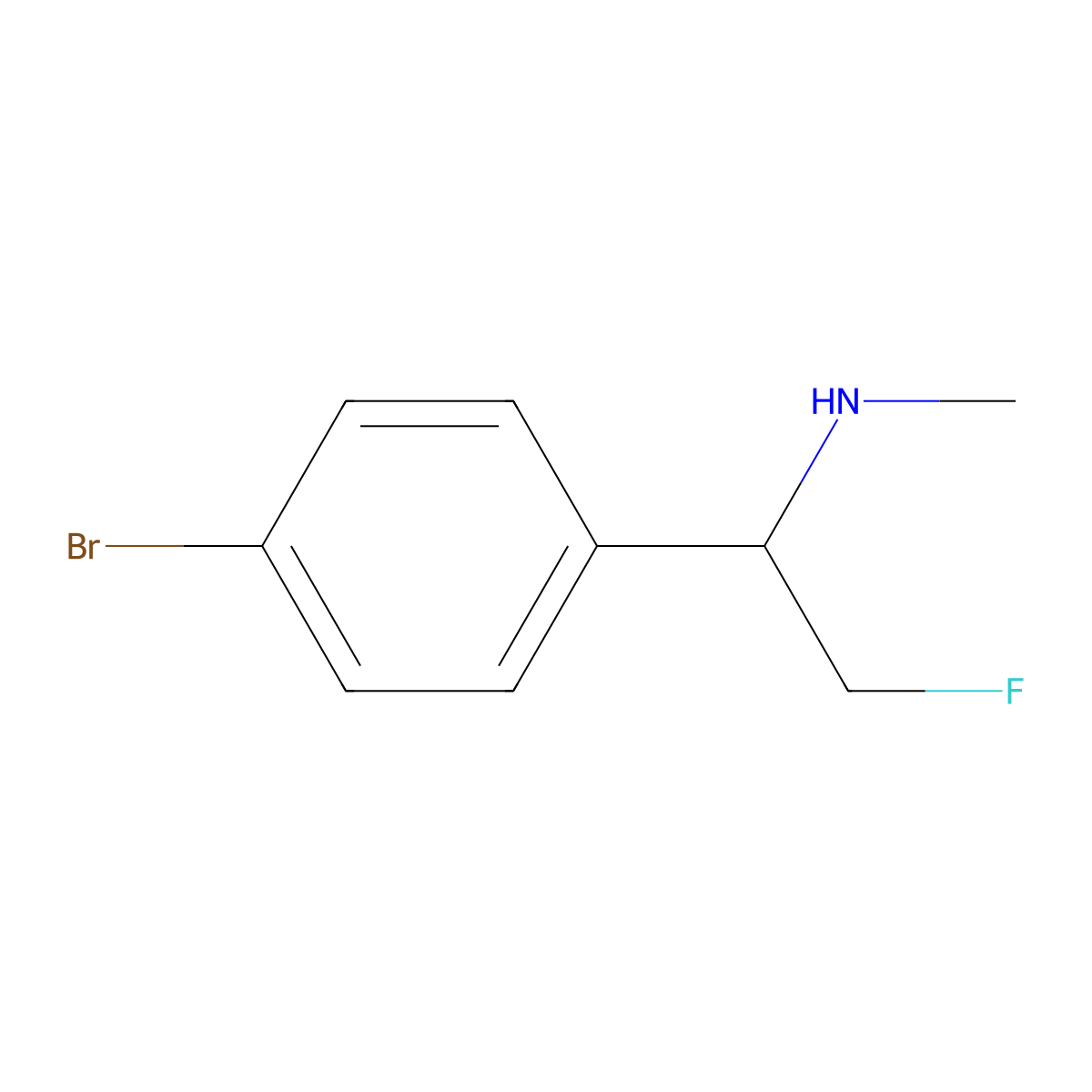 [1-(4-Bromophenyl)-2-fluoroethyl](methyl)amine molecular structure, CAS 2225146-64-3