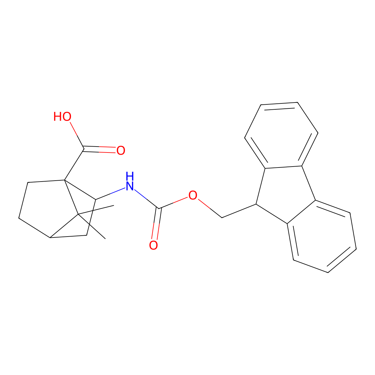 2-({[(9H-fluoren-9-yl)methoxy]carbonyl}amino)-7,7-dimethylbicyclo[2.2.1]heptane-1-carboxylic acid molecular structure, CAS 2225146-69-8