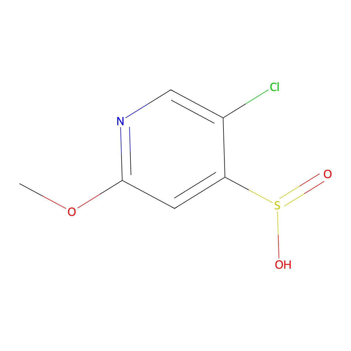 5-Chloro-2-methoxypyridine-4-sulfinic acid molecular structure, CAS 2225146-72-3