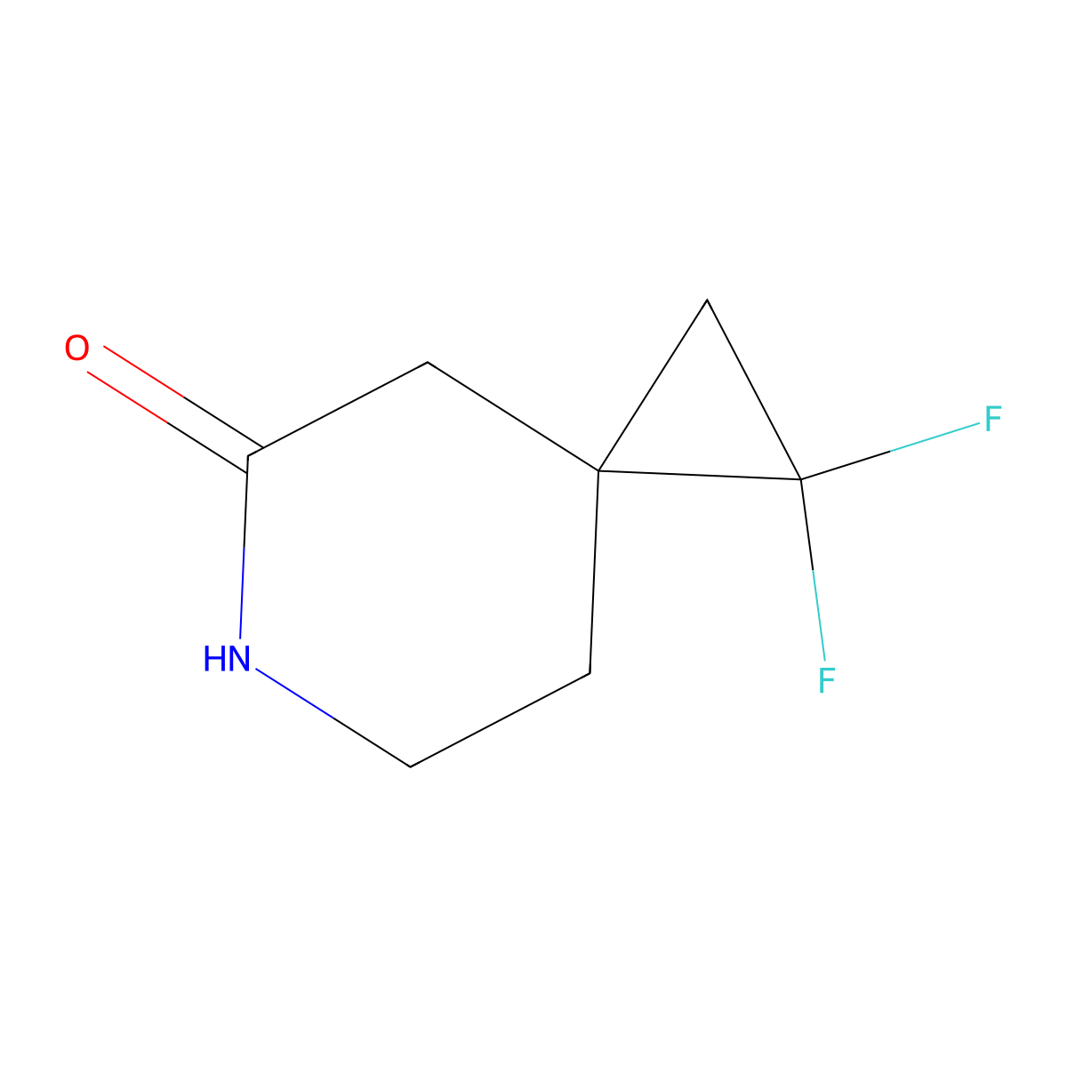 1,1-Difluoro-6-azaspiro(2.5)octan-5-one molecular structure, CAS 2225146-76-7